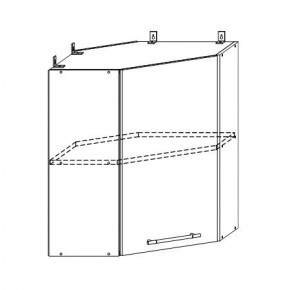 Монако ВПУ 600 шкаф верхний угловой в Купино - kypino.mebelnovo.ru | фото