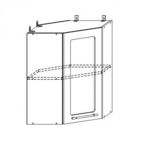 Монако ВПУС 550 шкаф верхний угловой в Купино - kypino.mebelnovo.ru | фото